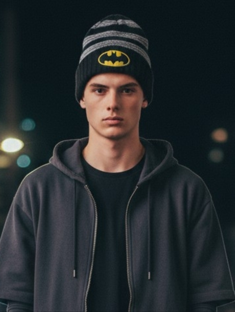 Batman Black and Yellow Beanie Hat